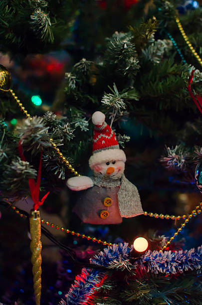 istock snowman on the Christmas tree 637242824