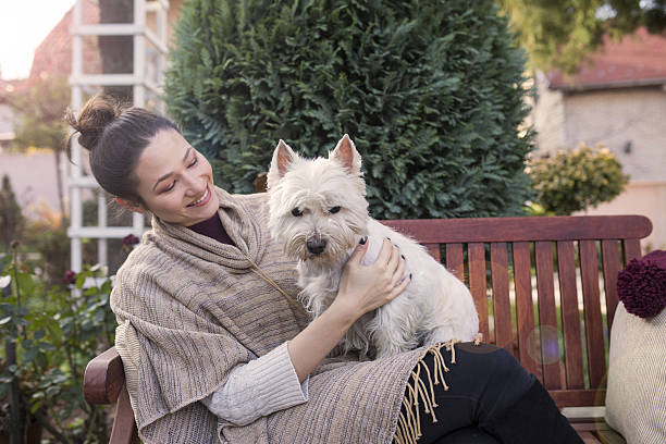istock Beautiful girl with dog 637246592