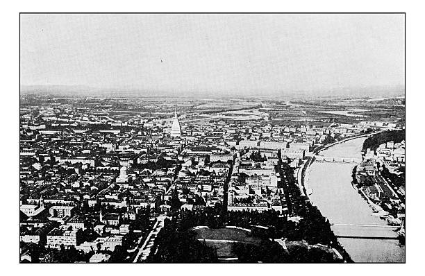 istock Antique dotprinted photographs of Italy: Turin 637246874