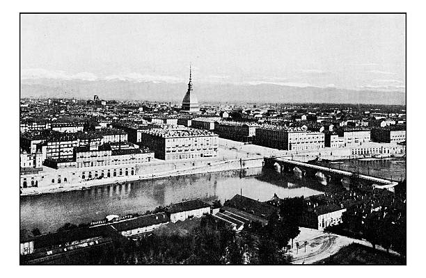 istock Antique dotprinted photographs of Italy: Turin 637247010