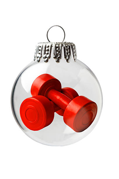 istock Dumbbell in a Christmas Ornament 637247430