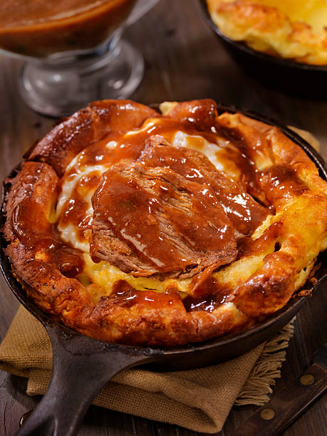 istock Skillet Yorkshire Pudding with Pot Roast and Mashed Potatoes 637249202