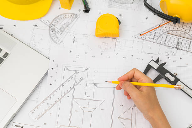 istock Planning blueprint of a building 637250012
