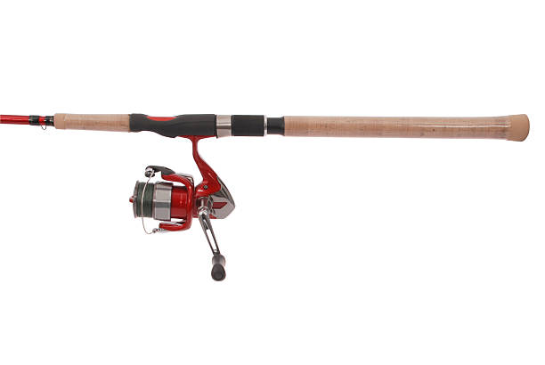 istock Fishing rod with a reel (Clipping path) 637250224