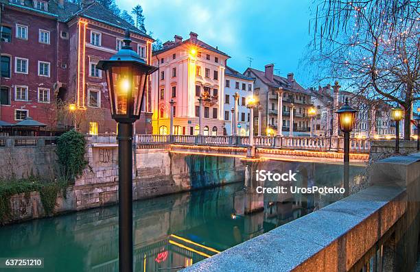 Cobblers Bridge Illuminated For New Years Celebration Stock Photo - Download Image Now