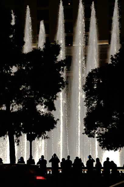 istock Night view of the fountain 637251606