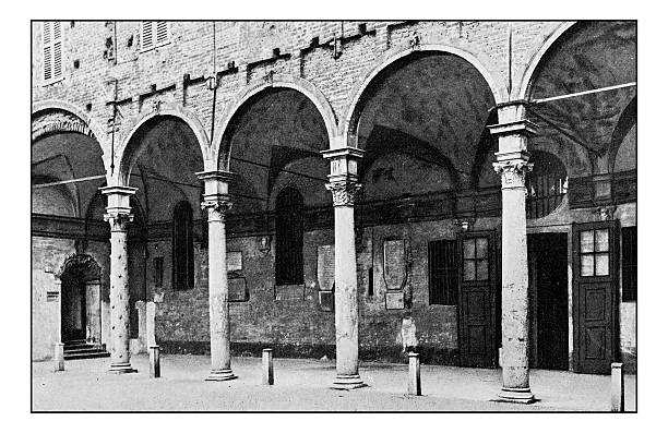 istock Antique dotprinted photographs of Italy: Milan, Basilica di Sant'Ambrogio 637251690