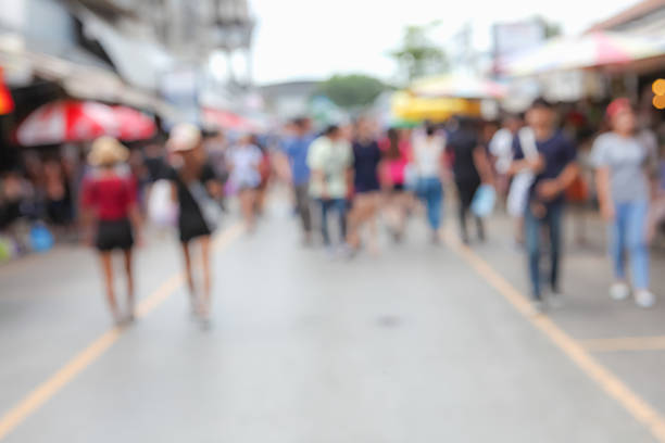 istock Abstract blur tourist shopping. 637252686