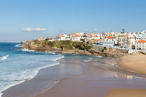 istock atlantic coastline in europe, with surfs 637254096