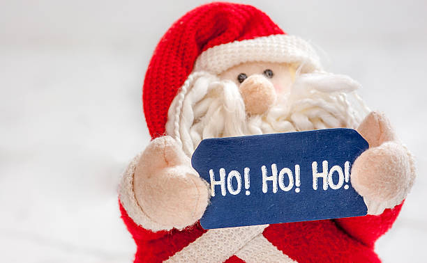 istock Ho ho ho, fluffy stuffed Santa Claus toy 637257114