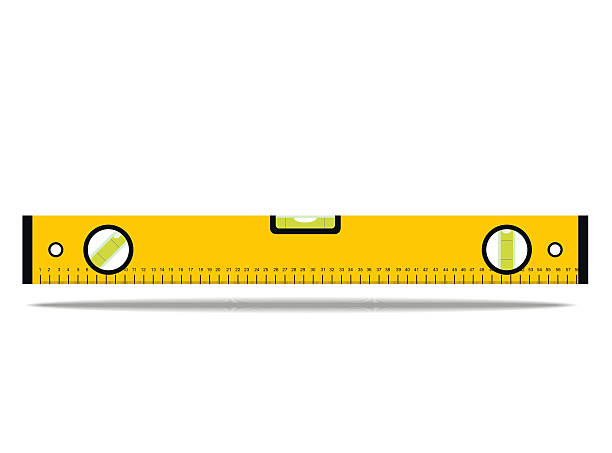 Construction bubble level yellow Construction bubble level yellow, tool spirit level stock illustrations