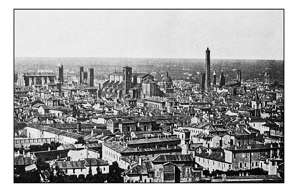 istock Antique dotprinted photographs of Italy: Bologna 637260818