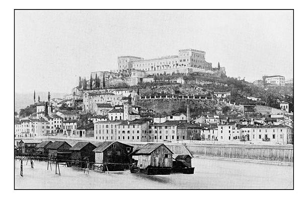 istock Antique dotprinted photographs of Italy: Veneto, Verona 637266284