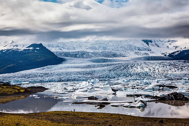 istock The grand glacier is melting at the edges 637266702
