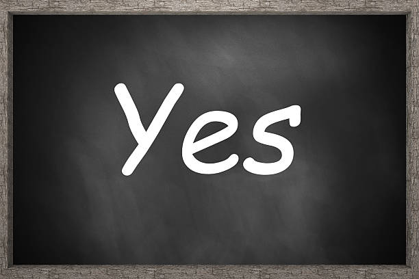 istock yes written black chalkboard 3D Illustration 637268474