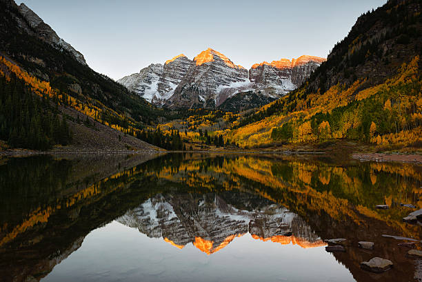 istock Maroon bells peak sunrise Aspen Fall Colorado 637268584