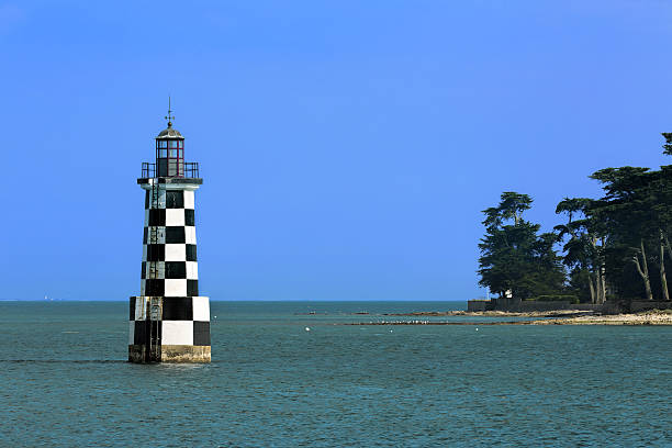 Lighthouse outside Loctudy, as seen from Ile-Tudy, Brittany