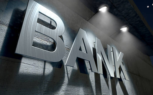 istock Modern Bank Building Signage 637272098