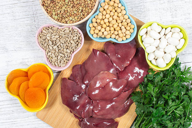 istock Products containing iron (ferrum).  Healthy product. 637272738
