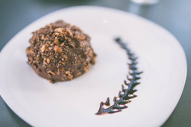 istock Delicious chocolate cakes on table close-up 637275224