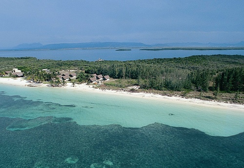 Aerial view of Cayo Levisa.