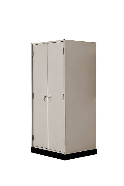 istock Steel filing cabinet isolated. 637292420