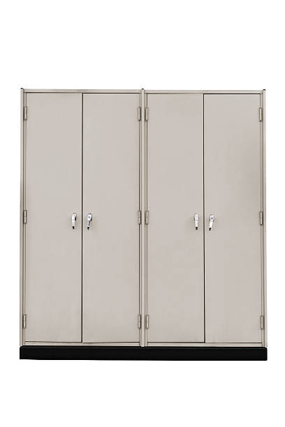 istock Steel filing cabinet isolated. 637292424