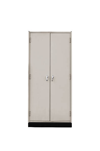 istock Steel filing cabinet isolated. 637292432