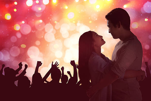 istock Smiling asian couple in love 637293720