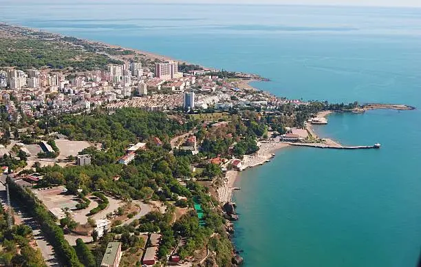 View over Lara and Kundu districts of Antalya, Turkey.