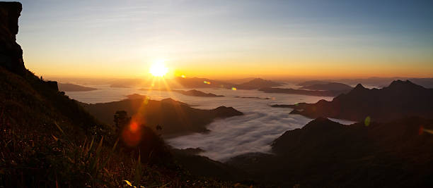 istock morning sunrise with fog 637297924
