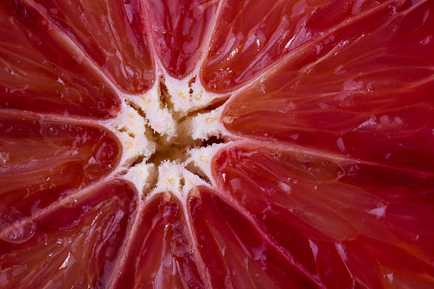istock Closeup of a cut blood orange 637297952