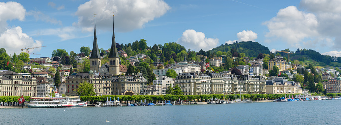 Luzern,Switzerland - May 20, 2016 : Panoramic view of Luzern in sunny day on May 20, 2016