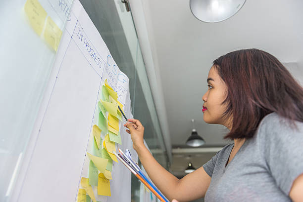 Taking note and writing to-do list for new working day