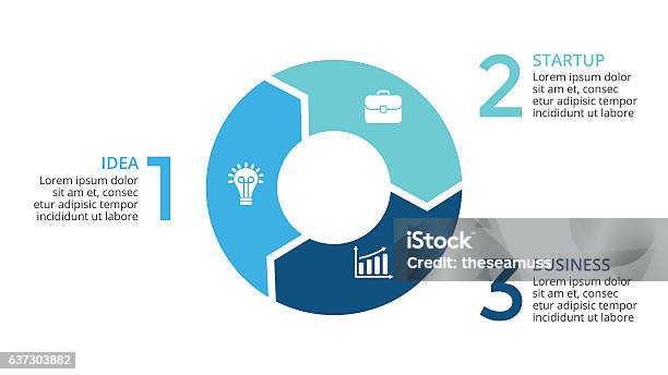 Vektorkreis Pfeile Infografik Zyklus Diagramm Diagramm Diagramm Präsentation Geschäft Stock Vektor Art und mehr Bilder von Drei Personen