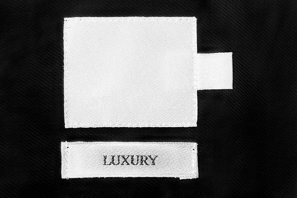 Blank clothes label stock photo