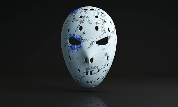 istock vintage hockey mask on black background 637306238