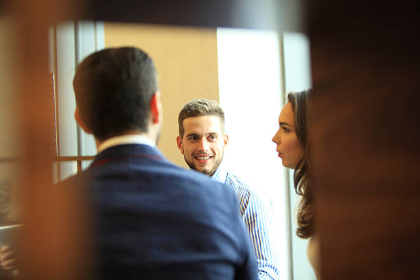 istock Young professionals work in modern office.Business crew working with startup. 637308638