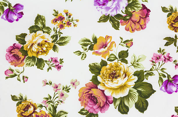 istock Rose Flower Texture of Thai silk pattern 637308828