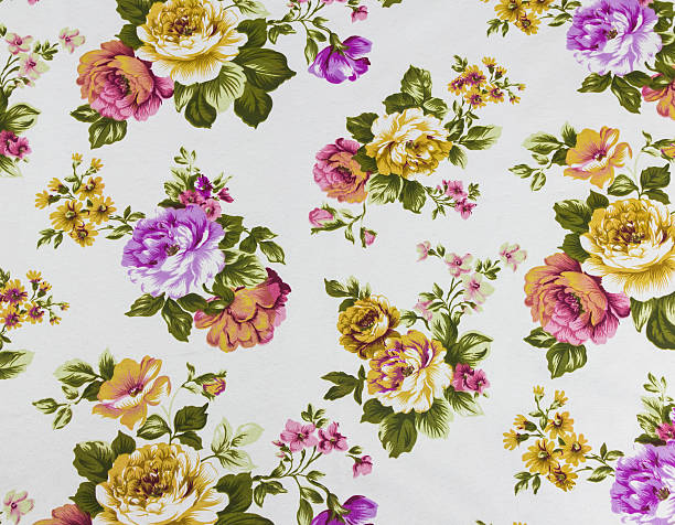 istock Rose Flower Texture of Thai silk pattern 637309110