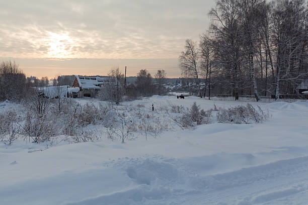 istock Countryside in the evening in winter time 637314720