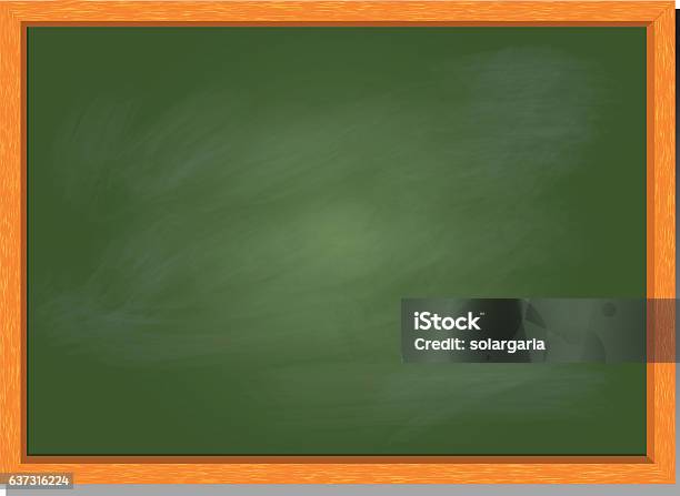 Greenboard With Wood Frame Vector Illustration Design Stock Illustration - Download Image Now