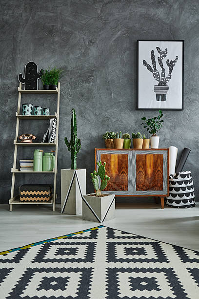 istock Room with ethnic dresser 637317978