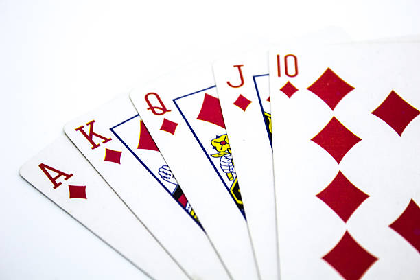 istock Royal Flush Poker Hand on White Background 637321356