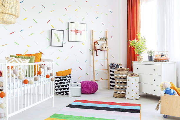istock Baby room with dresser 637324422