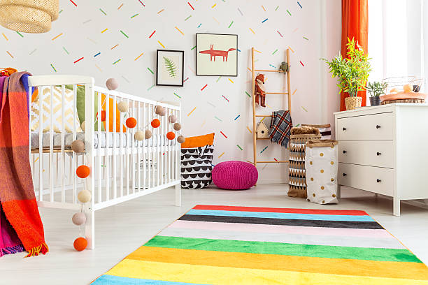 istock Newborn room in scandi style 637324542