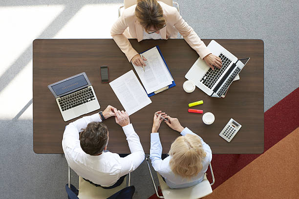 istock Financial meeting at office 637326314
