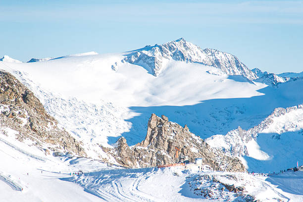 istock snowy mountain peaks on glacier hintertux at zillertal 637326828