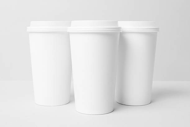 White paper cups mockup