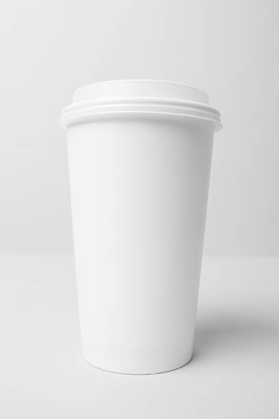 Blank white paper cup